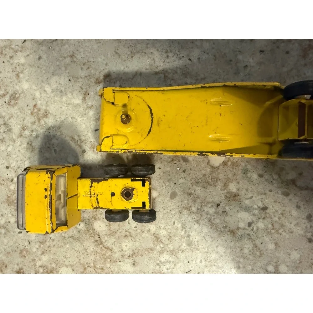 Vintage Tonka Pressed Steel Car Carrier Truck Yellow Double‎ Decker Trailer Toy